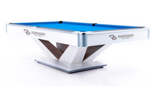 Бильярдный стол для пула "Victory II Plus" 8 ф (белый, сланец 30 мм)