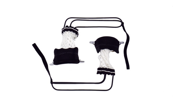 Комплект луз с выкатом RU-06, скоба - хром (лен, черная кожа, комбинированная)