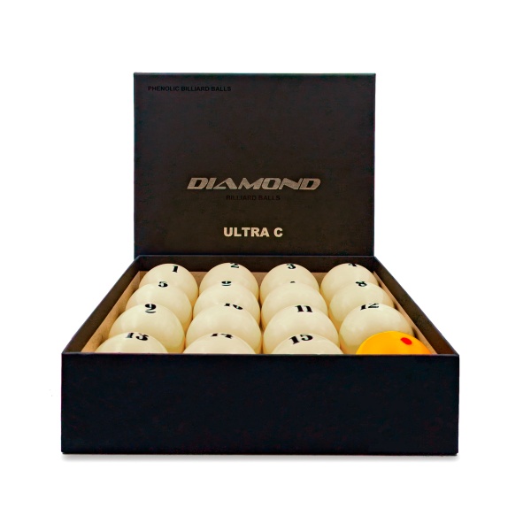 Комплект бильярдных шаров для русской пирамиды Cosmos Billiards "Diamond Ultra C" 67 мм (желтый биток)