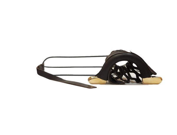 Комплект луз с выкатом RU-08, скоба - латунь (коричневая кожа), кожаный выкат